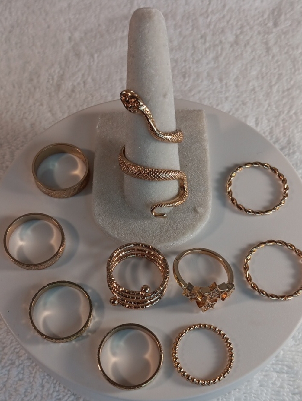 Gold-Tone Stackable Rings - 10 Pc. Set - Picture 2 of 5